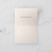 Handgeschriebenes Calligraphy Foto Wedding Vielen Dankeskarte (Innenseite)