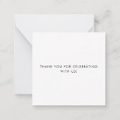 Handgeschriebenes Calligraphy Red Heart Vielen Dan Mitteilungskarte (Rückseite)