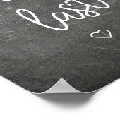 Handgeschriebenes Chalkboard Style Wedding Hangove Poster (Ecke)