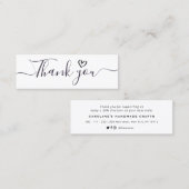 handgeschriebenes Dankeschön einfügen Geschäft Mini Visitenkarte (Vorne/Hinten)