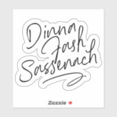 Handgeschriebenes Dinna Fash Sassenach Aufkleber (Blatt)