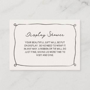 Handgeschriebenes Display-ShowBrautparty Begleitkarte