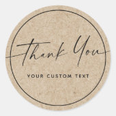 Handgeschriebenes Drehbuch Geschäft danke Kraft Lo Runder Aufkleber (Vorderseite)