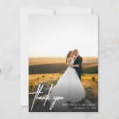 Handgeschriebenes einfaches Foto Vielen Dank Karte (Vorderseite)