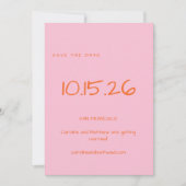 Handgeschriebenes einfaches Minimalistisches Hochz Save The Date (Vorderseite)