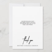 Handgeschriebenes einfaches Script-Herz-Foto Dankeskarte (Rückseite)