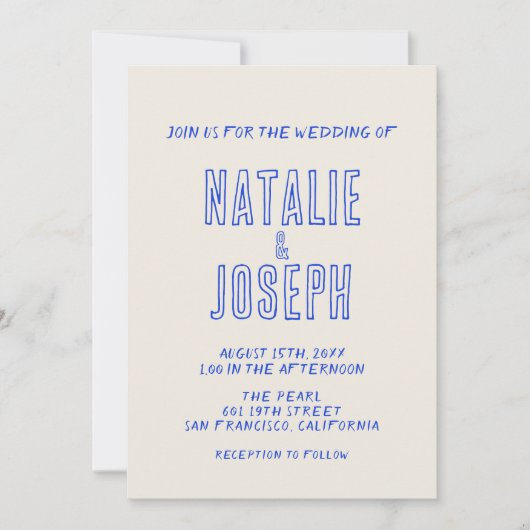 Handgeschriebenes farbiges Retro Fett 70er Foto Ho Einladung (Vorderseite)