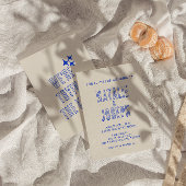 Handgeschriebenes farbiges Retro Fett Einzigartige Einladung