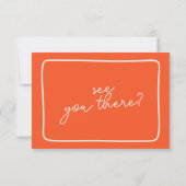 Handgeschriebenes farbiges Retro Fett Einzigartige RSVP Karte (Rückseite)