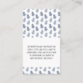 Handgeschriebenes Formatmonogramm | Leaf Muster Visitenkarte (Rückseite)