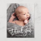 Handgeschriebenes Foto Baby Danke Karte (Vorderseite)