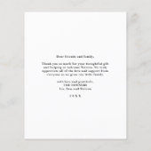 Handgeschriebenes Foto Baby Danke Karte (Rückseite)