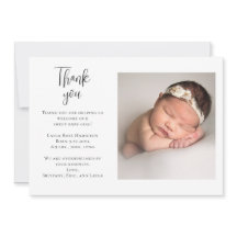 Handgeschriebenes Foto Babydusche Vielen Dank