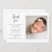 Handgeschriebenes Foto Babydusche Vielen Dank Dankeskarte (Vorne/Hinten)