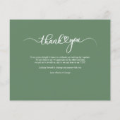 Handgeschriebenes Foto Dankeschön-Karte (Rückseite)