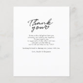 Handgeschriebenes Foto Dankeschön-Karte (Rückseite)