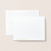Handgeschriebenes Foto für Hochzeiten - Danke Gold Folienkarte (Rückseite mit Umschlag)