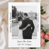 Handgeschriebenes Foto Hochzeit speichern das Datu Save The Date