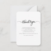 Handgeschriebenes Foto Hochzeit Vielen Dank Mitteilungskarte (Rückseite)