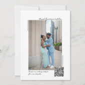 Handgeschriebenes Foto Save the Date Einladung (Rückseite)