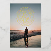 handgeschriebenes Foto Save the Date Folieneinladung (Vorderseite)