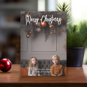 Handgeschriebenes frohe Weihnachtskalligrafie Voll Feiertagskarte