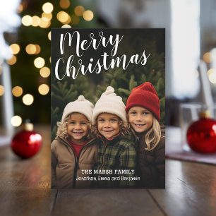 Handgeschriebenes frohe Weihnachtskalligrafie Voll Feiertagskarte