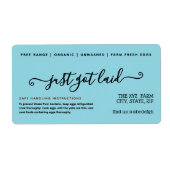 Handgeschriebenes Funny Chicken Egg Etikett (Vorne)