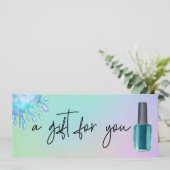 Handgeschriebenes Geschenkzertifikat Watercolor Na Einladung (Stehend Vorderseite)