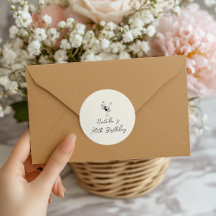 Handgeschriebenes Gezeichnet Cocktail Girl 30. Geb