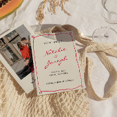 Handgeschriebenes, Gezeichnet Retro Whimsical Foto Save The Date