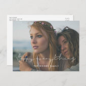 Handgeschriebenes Glück alles Foto Feiertagspostkarte (Vorne/Hinten)