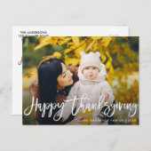 handgeschriebenes glückliches Thanksgiving-Foto Po Postkarte (Vorne/Hinten)
