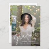 Handgeschriebenes Graduate Foto 2025 Abschluss Ankündigung (Vorne/Hinten)