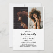 Handgeschriebenes Graduate Script Modernes Foto Einladung (Rückseite)