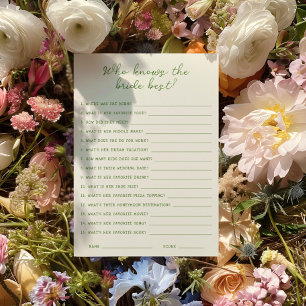 Handgeschriebenes Green Wer kennt die beste Karte 