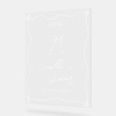 Handgeschriebenes, handgeschriebenes, akryllisches acrylschild (Winkel)