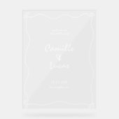 Handgeschriebenes, handgeschriebenes, akryllisches acrylschild (Vorderseite)