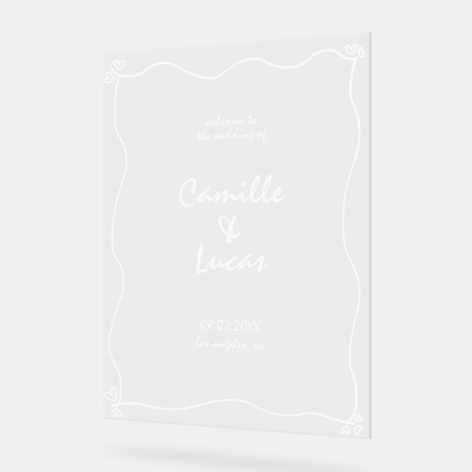 Handgeschriebenes, handgeschriebenes, akryllisches acrylschild (Winkel)