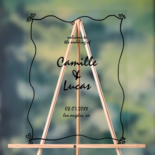 Handgeschriebenes, handgeschriebenes, akryllisches acrylschild (Neutral)