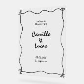 Handgeschriebenes, handgeschriebenes, akryllisches acrylschild (Winkel)