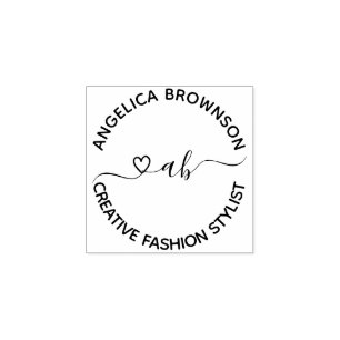 Handgeschriebenes Herz Gummistempel