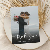 Handgeschriebenes Hochzeitsstift Foto Danke Magnet