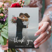 Handgeschriebenes Hochzeitsstift Foto Danke Magnet