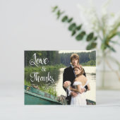 Handgeschriebenes Hochzeitsszenario Foto Vielen Da Postkarte (Stehend Vorderseite)