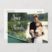 Handgeschriebenes Hochzeitsszenario Foto Vielen Da Postkarte (Vorne/Hinten)