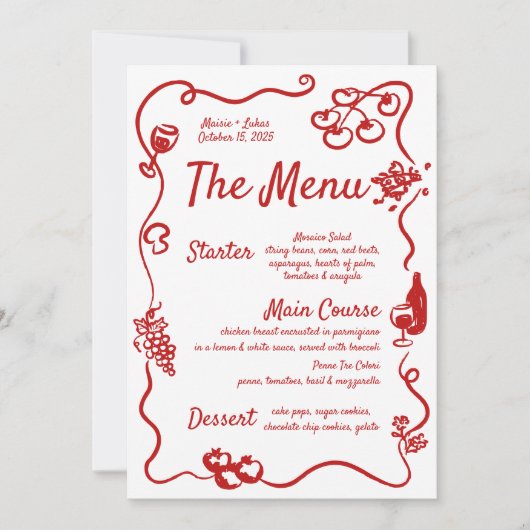 Handgeschriebenes Illustriertes Wavy Border Whimsi (Vorderseite)