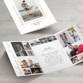 Handgeschriebenes Jahr in Review Letter Scrapbook- Dreifach Gefaltete Einladung