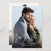 Handgeschriebenes Kalligrafie Einfaches Foto Save (Vorne/Hinten)