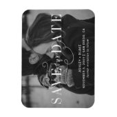 Handgeschriebenes Kalligrafie-Foto Save the Date Magnet (Vertikal)
